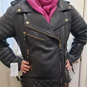 Women Diamond Quilted Kay REAL Leather Jacket